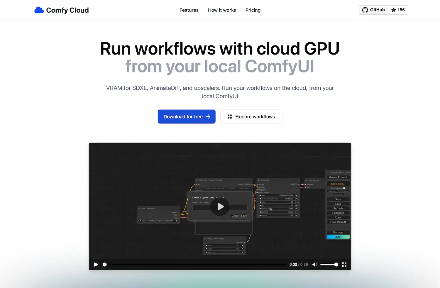 ComfyUI Cloud screenshot