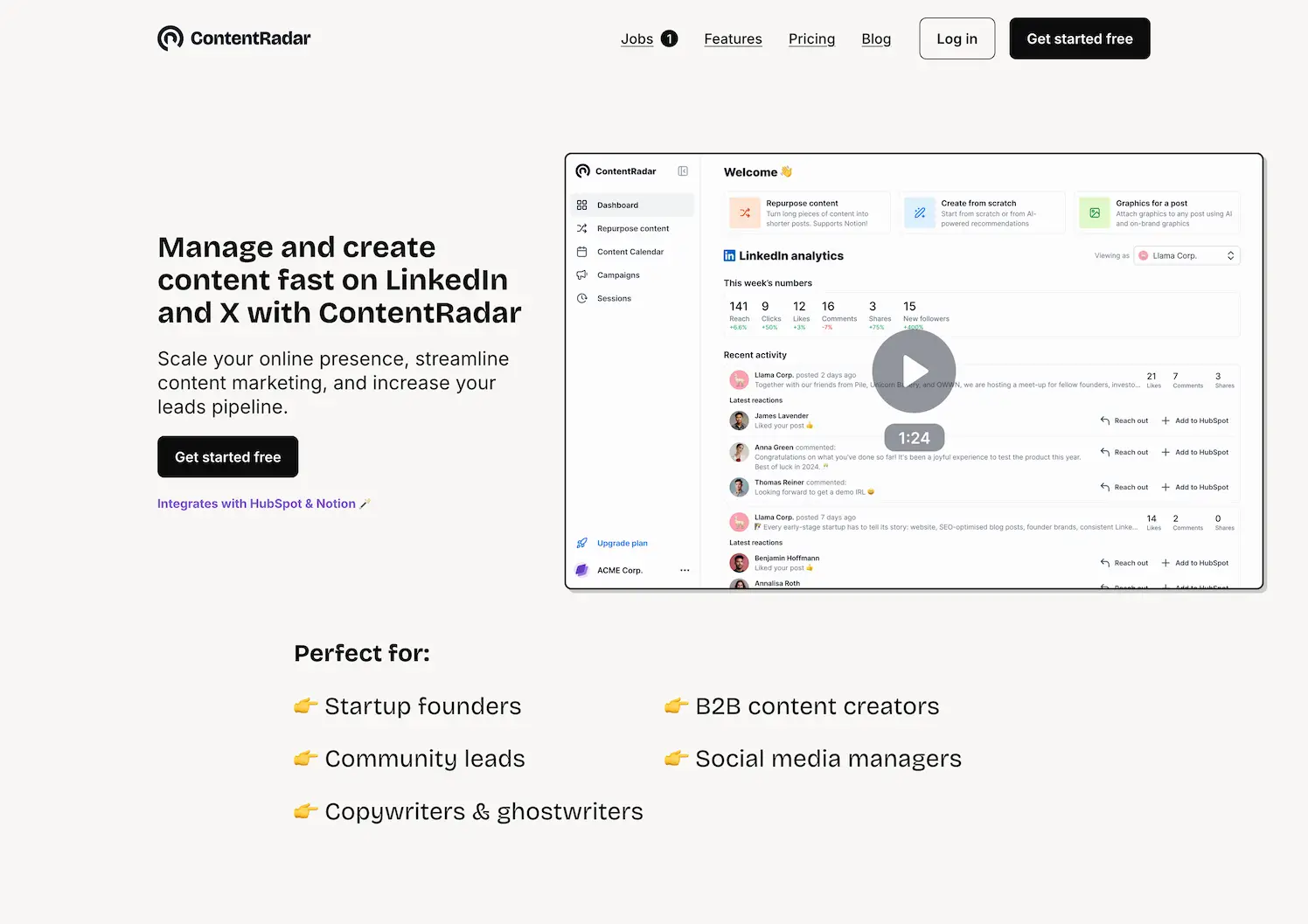 ContentRadar screenshot