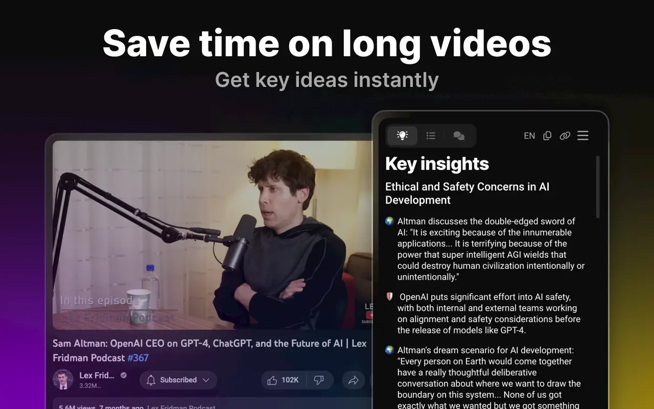 Eightify screenshot