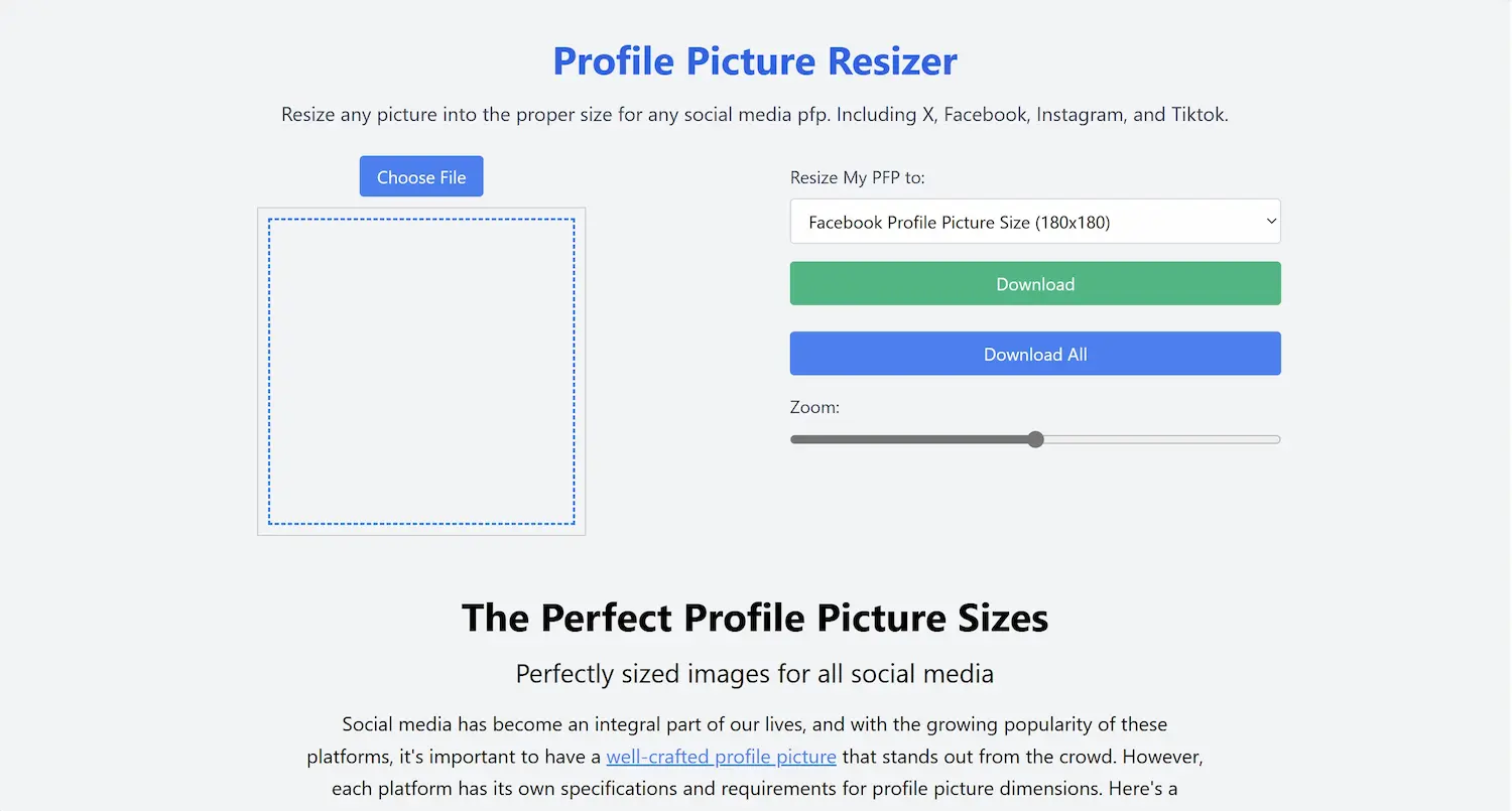 PFP Resizer screenshot