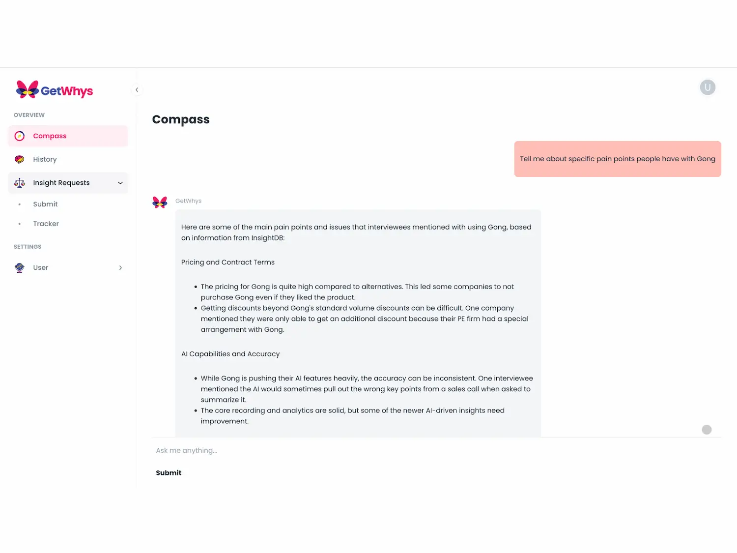 Customer Insights Compass pricing and features