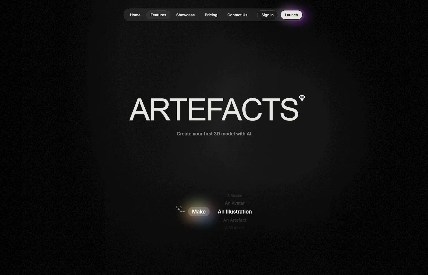 Artefacts.ai screenshot