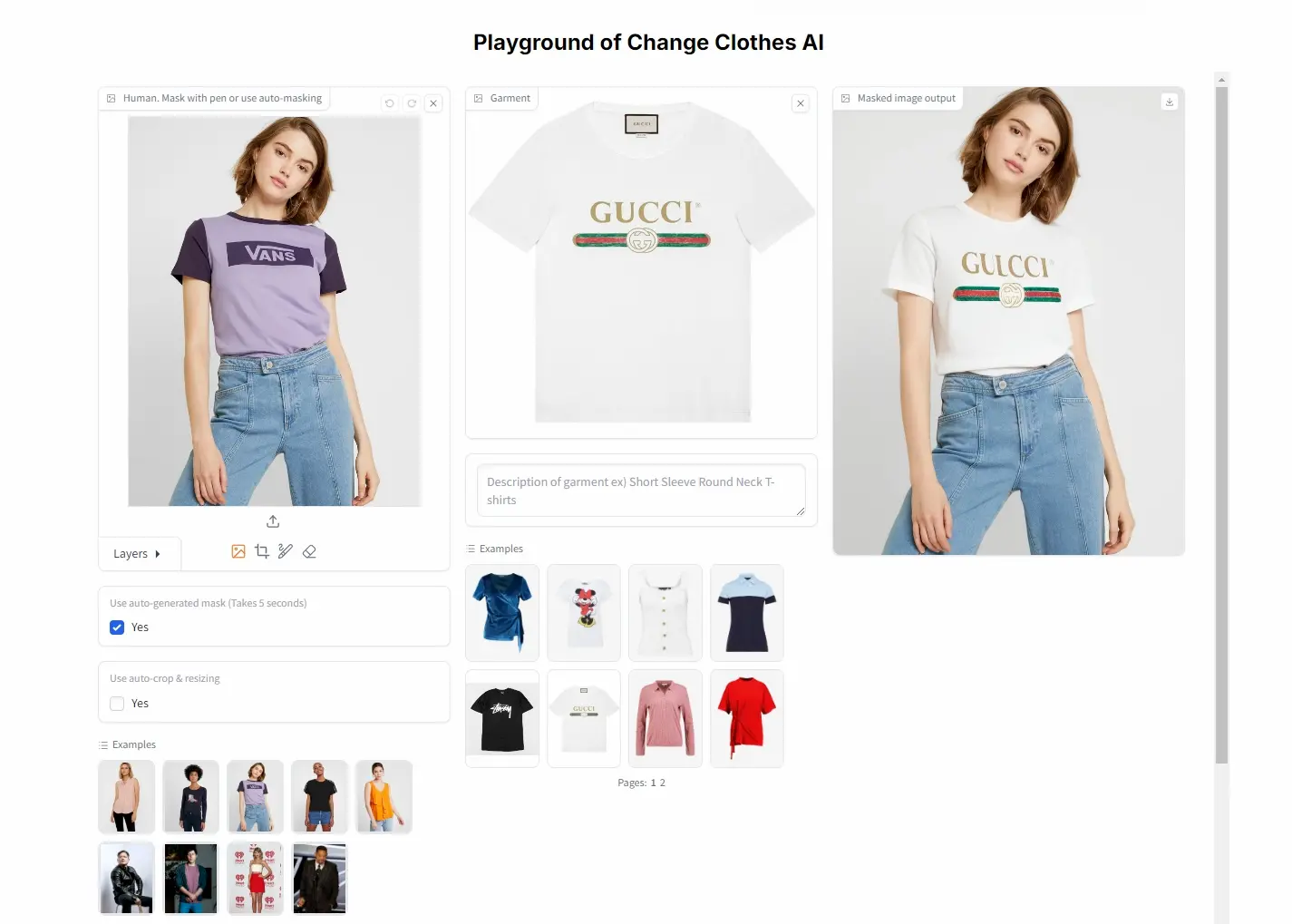 Change Clothes AI pricing and features