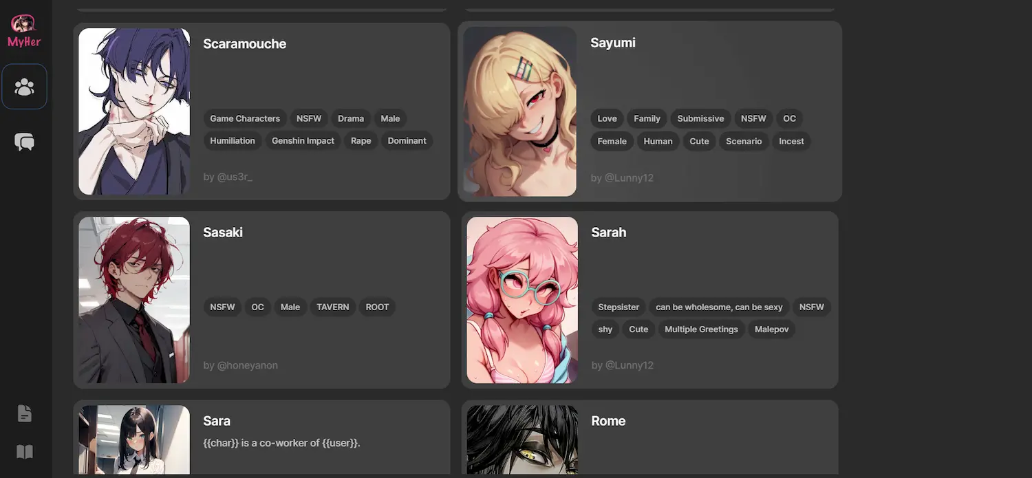 AI Girlfriend - Myher pricing and features