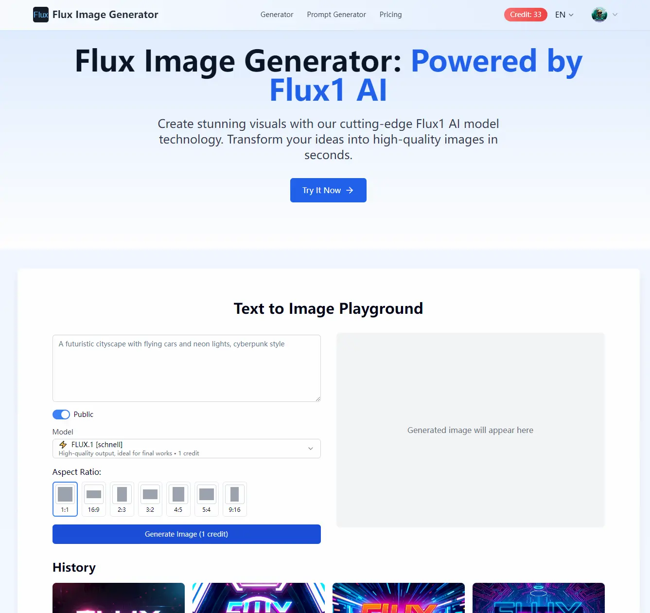 Flux Image Generator screenshot