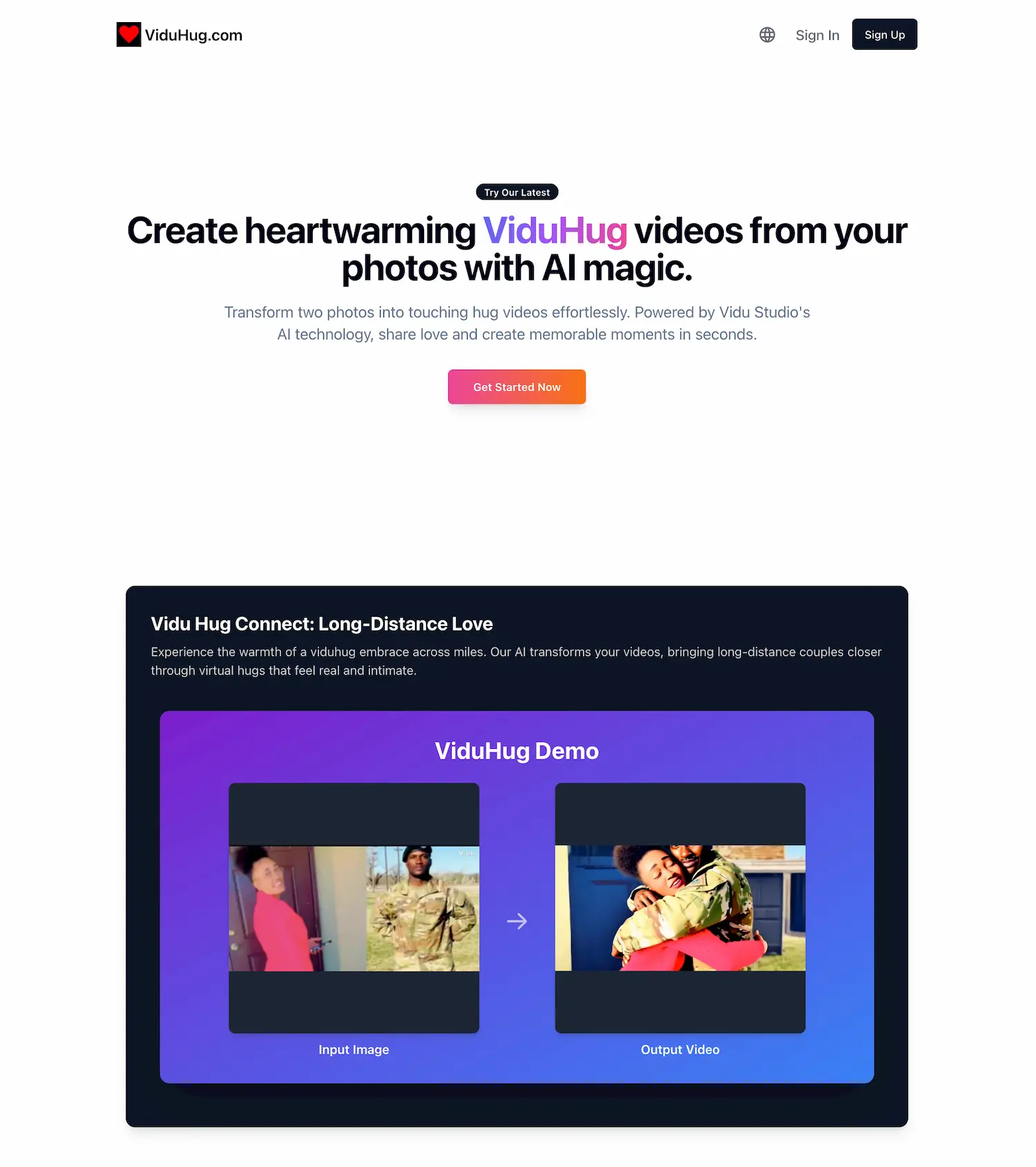 Vidu Hug screenshot