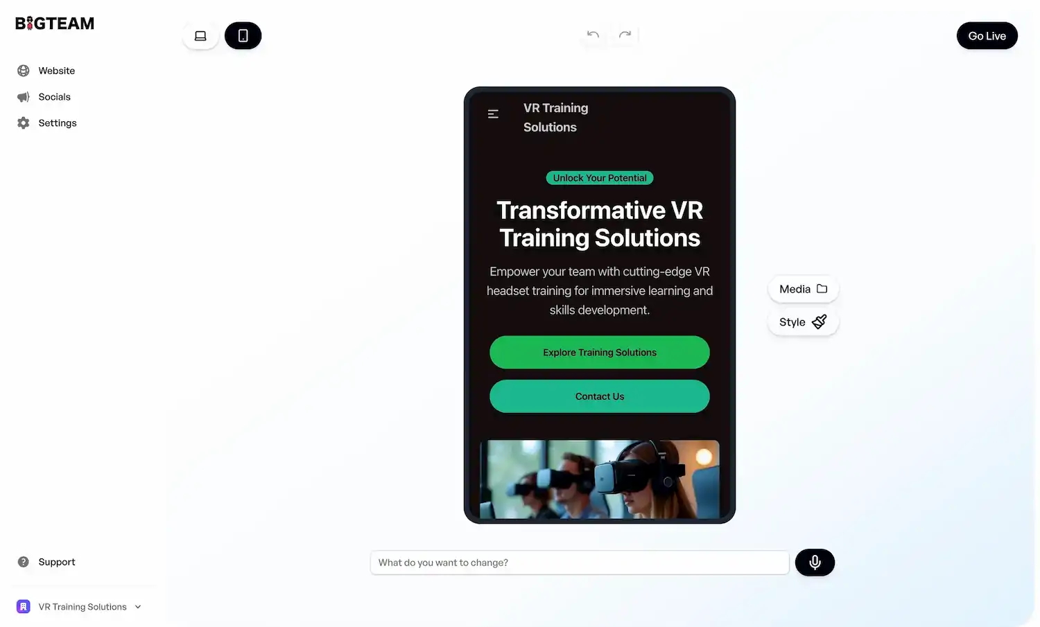 Bigteam screenshot