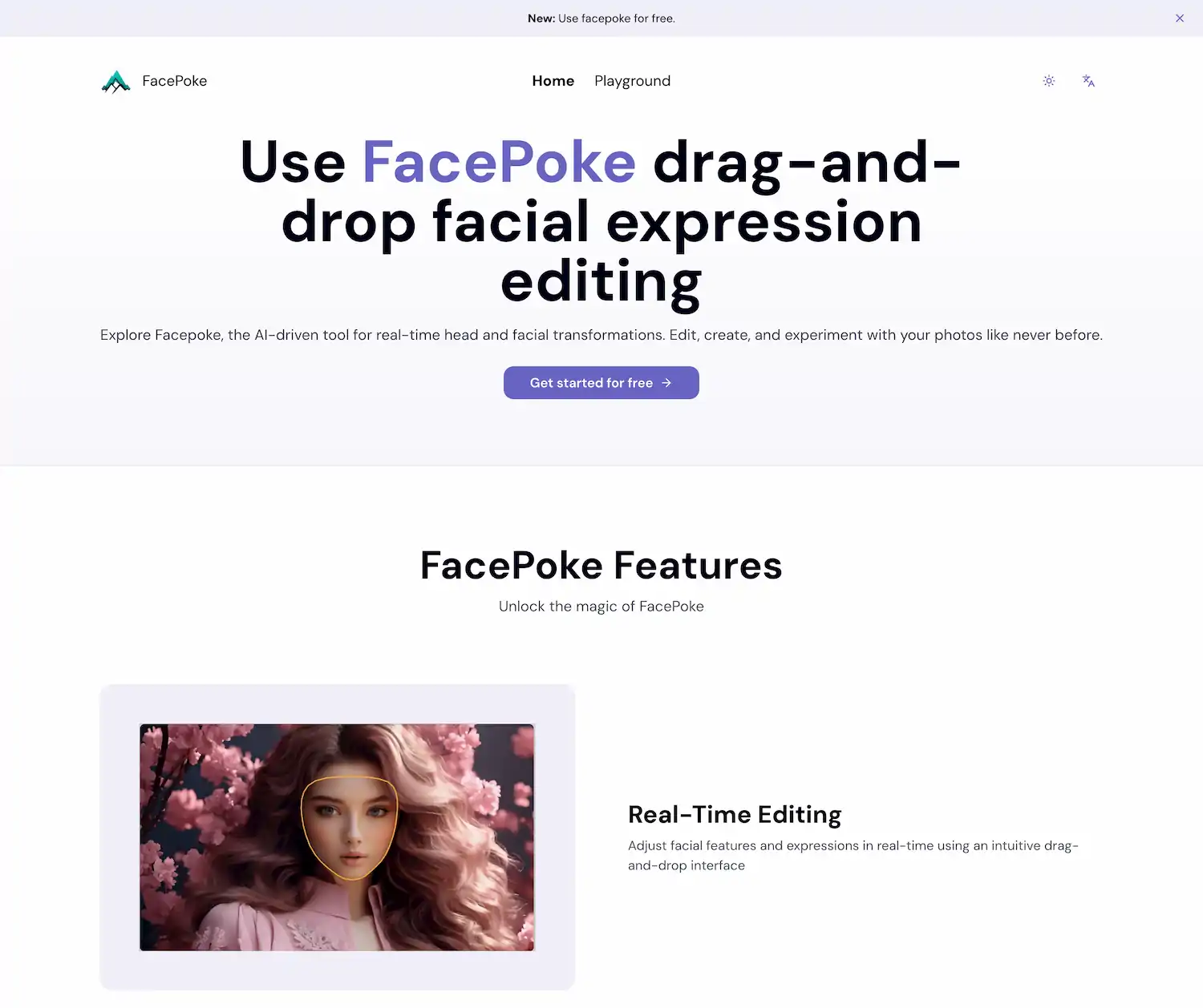 FacePoke screenshot