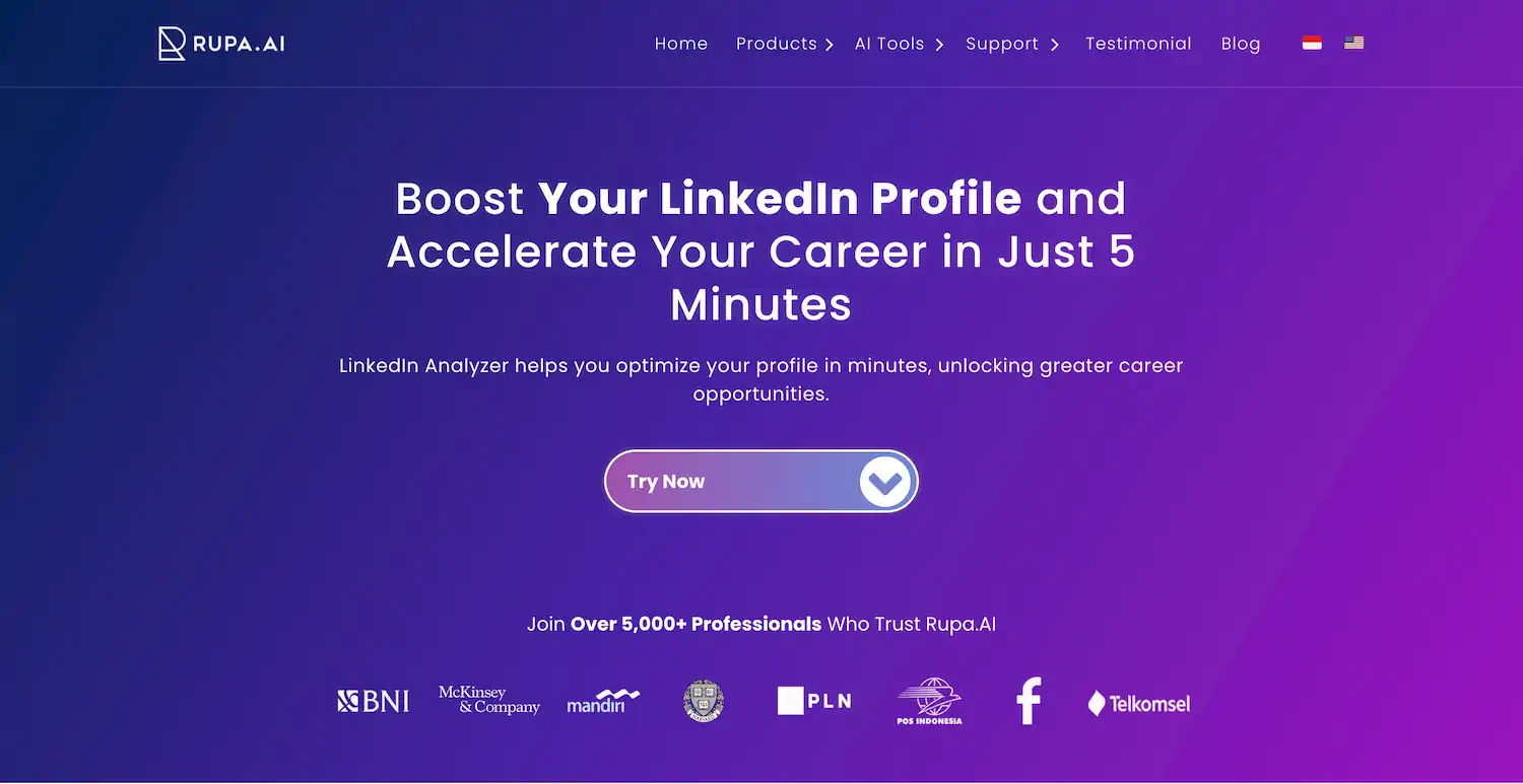 Linkedin Analyzer by Rupa.AI screenshot