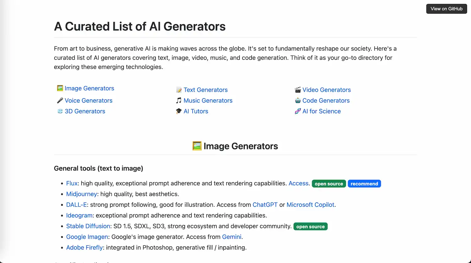 AI Generators screenshot