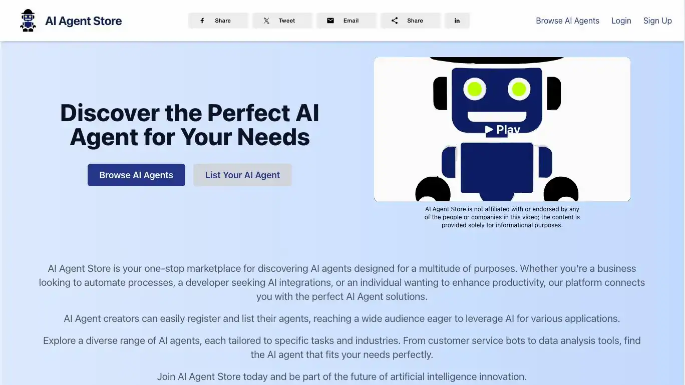 AI Agent Store Review 2026: Directory, Hosted Agents, and Safety screenshot