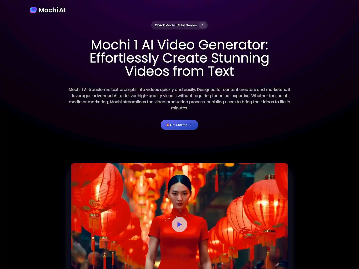 Mochi 1 AI screenshot