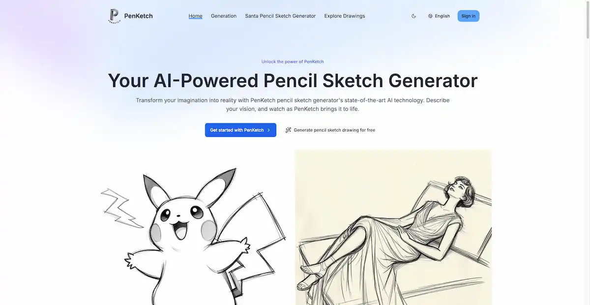 PenKetch Pencil Sketch Generator screenshot