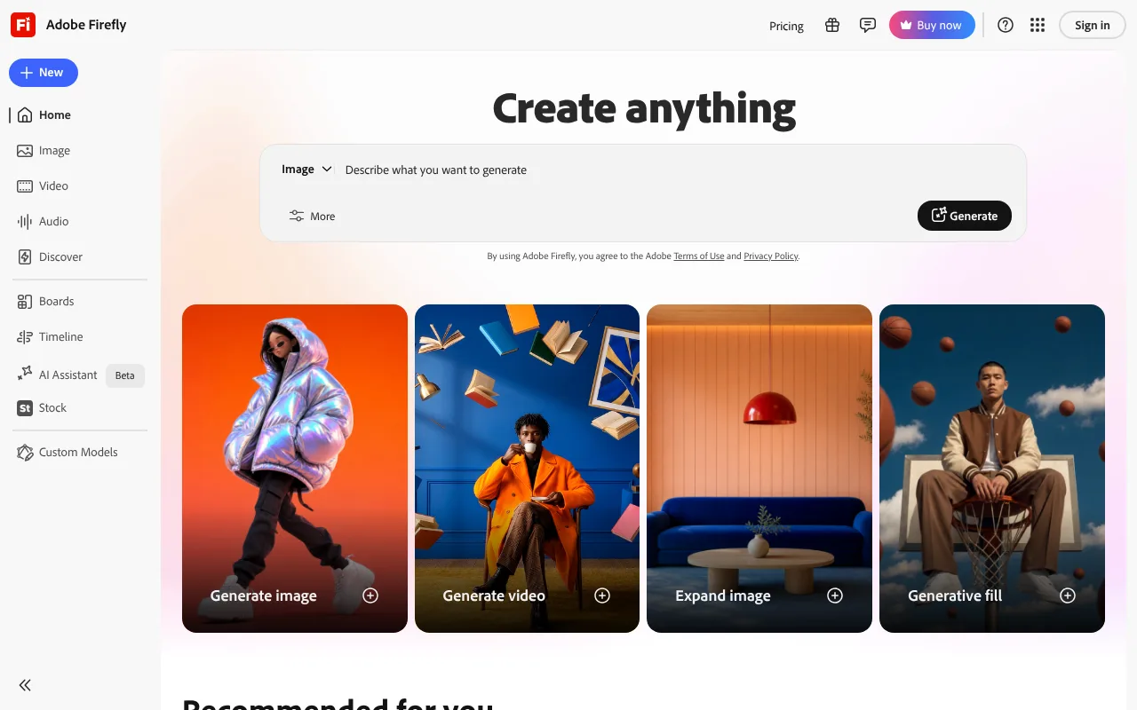 Adobe Firefly screenshot