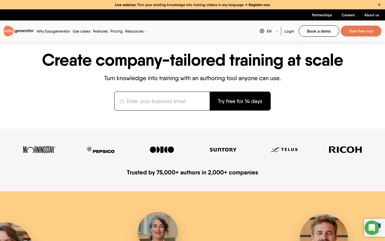 Easygenerator screenshot