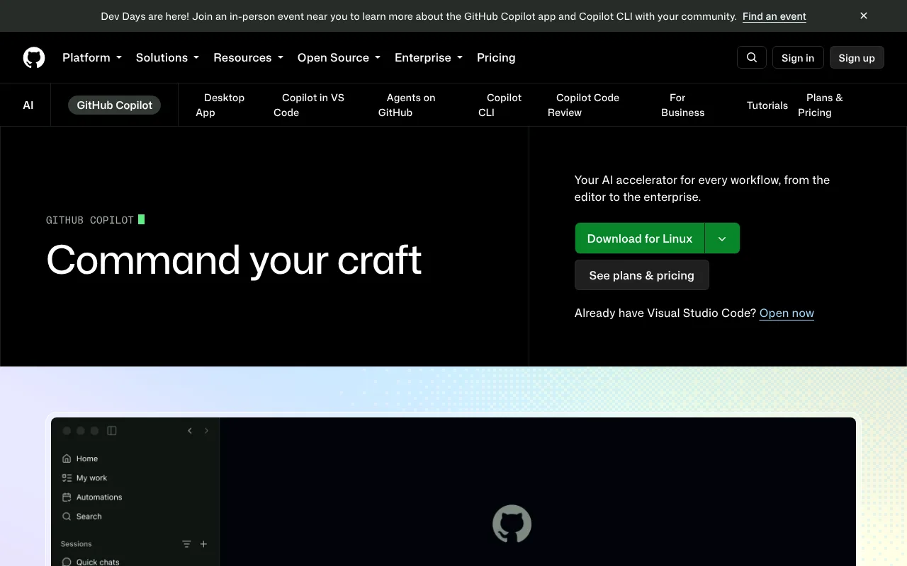 GitHub Copilot screenshot